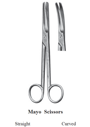 Mayo Scissors, Curved 5.5"-CLASS 1-Birth Supplies Canada