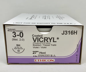 Vicryl Sutures 3-0 (Met 2.0)-CLASS 3-Birth Supplies Canada